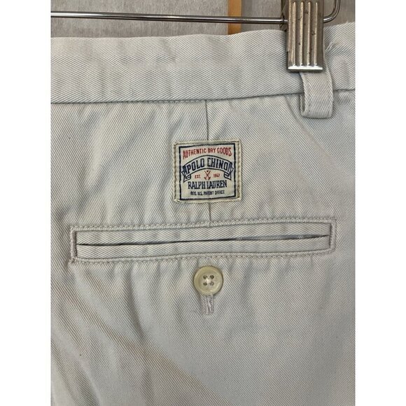 Ralph Lauren Sport Pants Womens Size 10 Beige Flat Front Chino Twill Straight - Picture 4 of 11